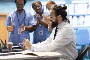 Medici internazionali in una clinica Medici internazionali